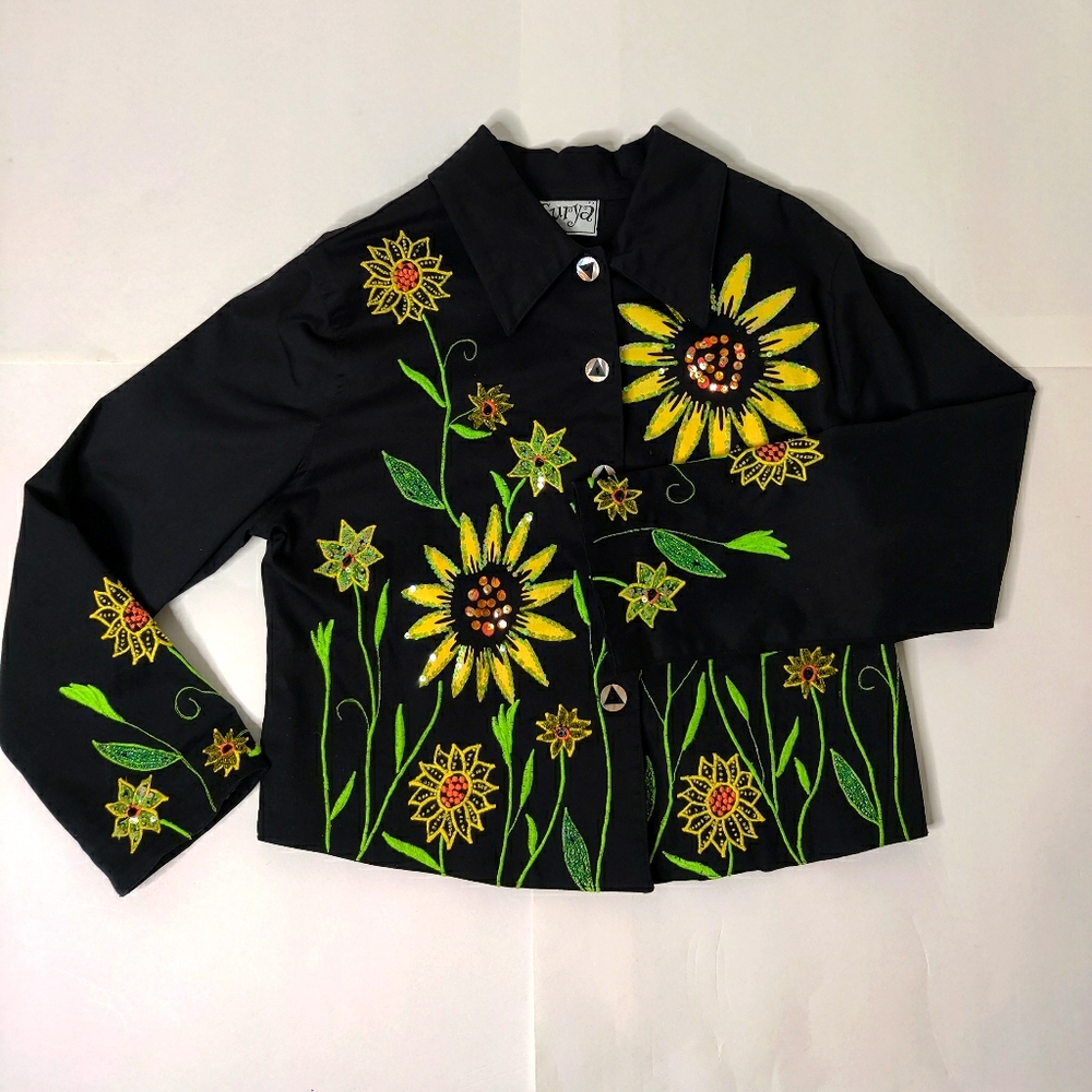 Vintage Surya Black Lined Blazer Jacket